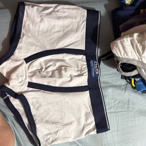D&G Cream and Navy Boxer Briefs